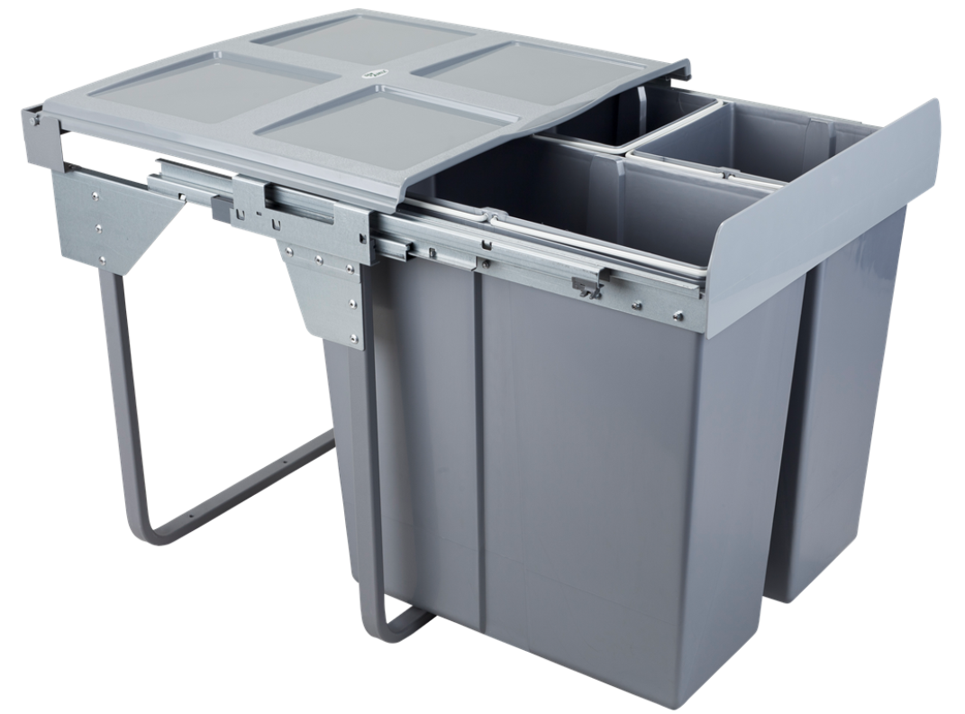 Pattumiera differenziata sottolavello 3 secchi (34L + 2x17L) - 60cm per cucina