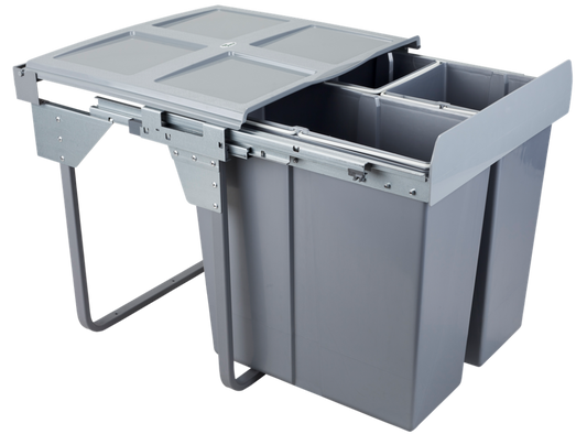 Pattumiera differenziata sottolavello 3 secchi (34L + 2x17L) - 60cm per cucina