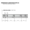 Sistemi per cassetti ammortizzate estrazione totale (sinistra e destra) 500mm
