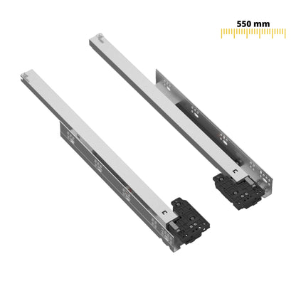 Sistemi per cassetti ammortizzate estrazione totale (sinistra e destra) 550mm