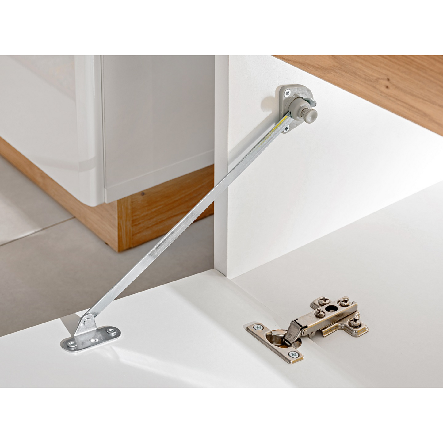 Parete attrezzata FAME - Set di mobili per il soggiorno - Rovere artigianale / Bianco lucido