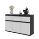 NOAH - Cassettiera a 3 cassetti e 3 ante - Credenza per camera da letto - Antracite / Bianco Opaco