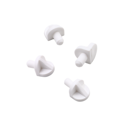 Supporti per mensole in plastica Ø5mm - Bianco (20 pz)