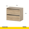 JACK - Scarpiera legno - Portaoggetti a 2 ripiani - Rovere Sonoma A50cm L60cm P36cm