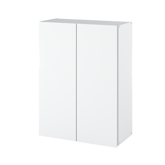 EMILY Mobile da bagno con ante e ripiani - Bianco opaco H80cm L60cm P30cm