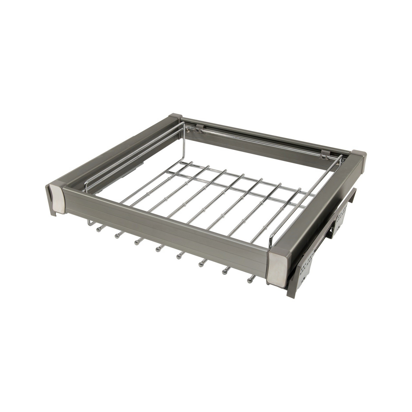 Portapantaloni Estraibile per Armadio 600mm Soft-Close - Grigio
