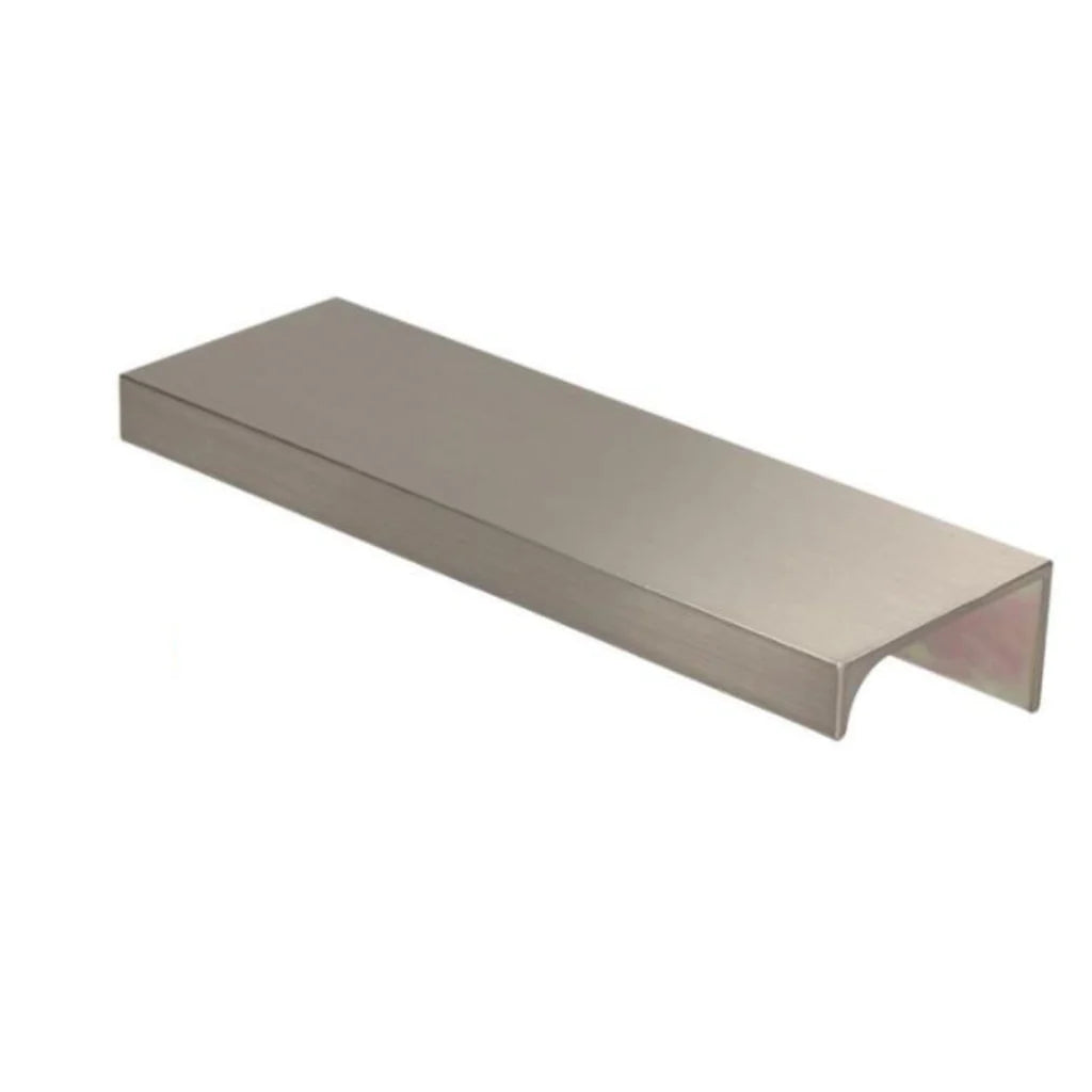 Maniglia per Mobili a Bordo Edge Grip in Alluminio Acciaio Spazzolato - 64mm (Lunghezza Totale 84mm)