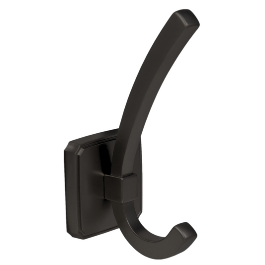 Gancio Appendiabiti Doppio 122mm - Nero