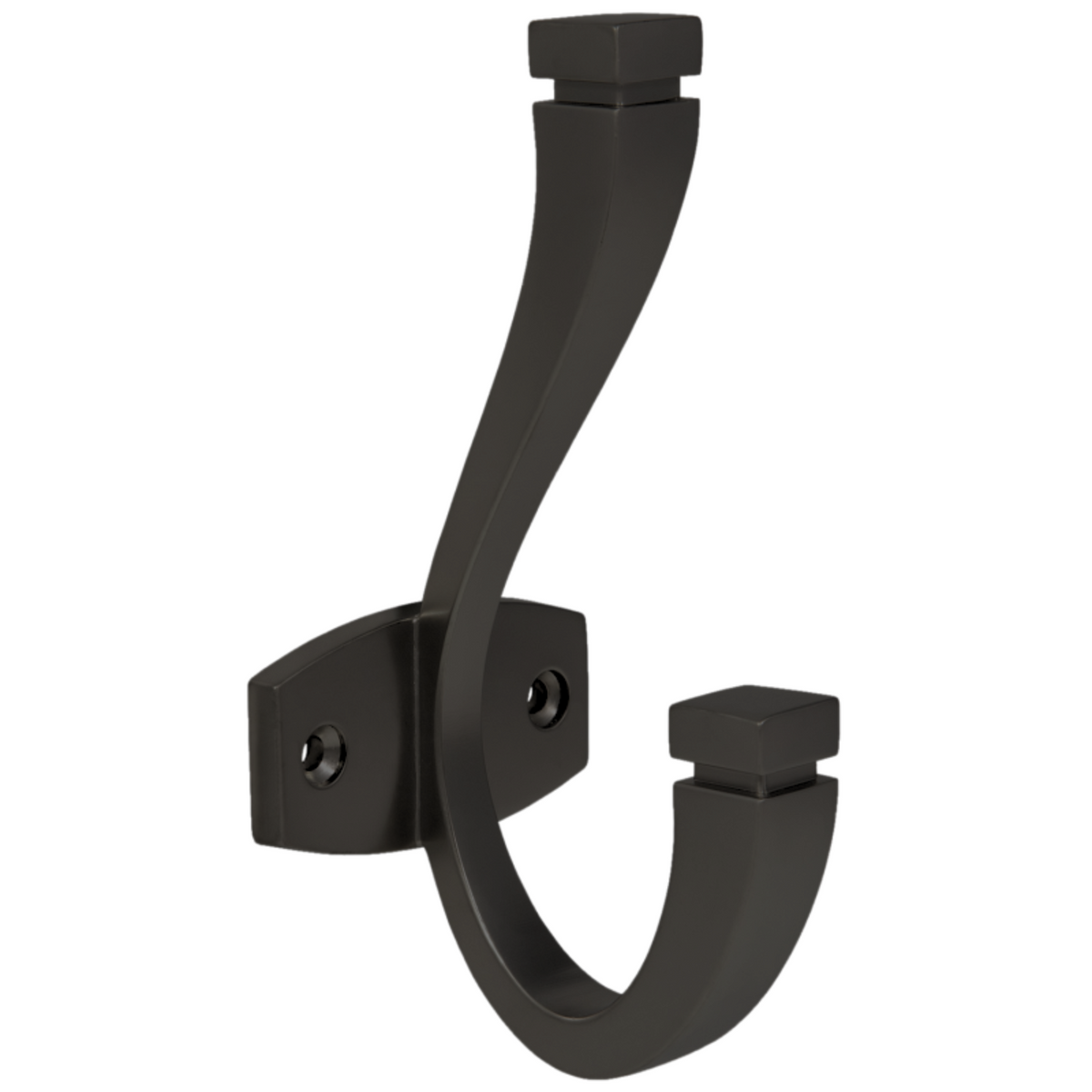 Gancio Appendiabiti Moderno Doppio 128 mm - Nero