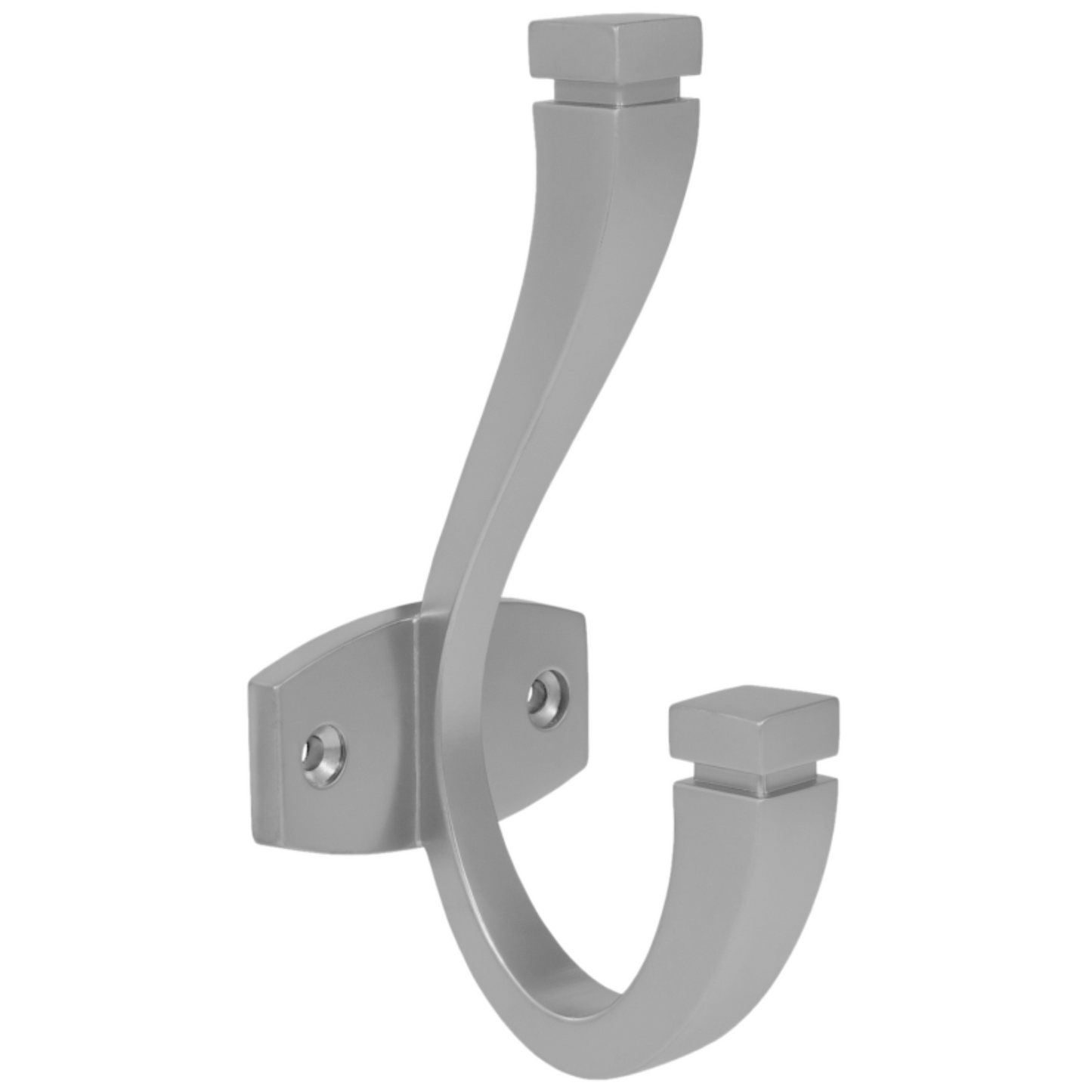 Gancio Appendiabiti da Parete Doppio 128 mm - Acciaio Spazzolato