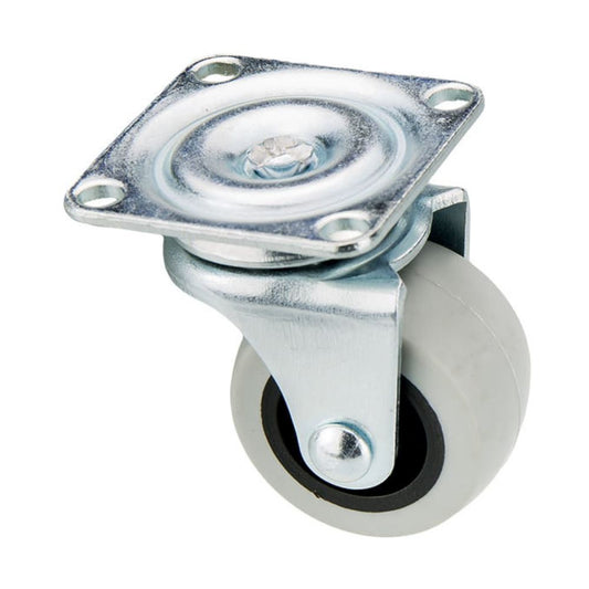 Ruota per Mobili in Gomma con Cuscinetto Ø30mm - Altezza 49mm