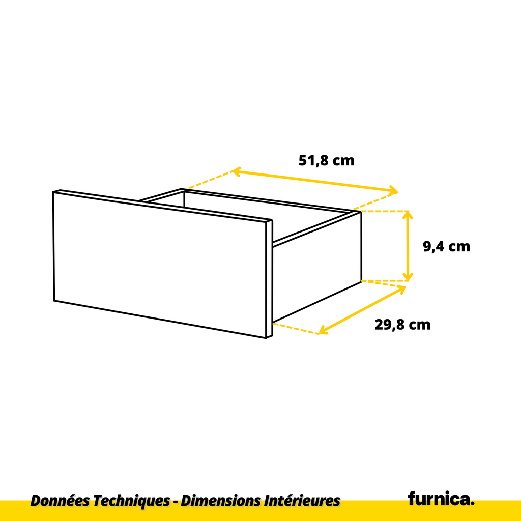 GABRIEL - Cassettiera a 8 cassetti - Credenza per camera da letto - Nero Opaco / Bianco Opaco