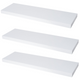 Mensola a scomparsa per libri - Set da 3 pezzi - Bianco opaco - 80cm