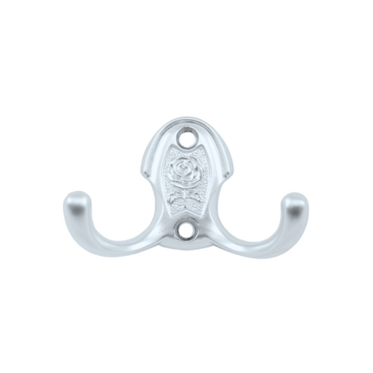 Gancio Appendiabiti Doppio 46mm - Argento