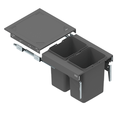 Pattumiera estraibile sottolavello 2 secchi x 15L - 50cm per cucina