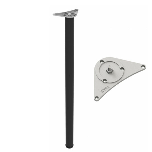 Piedini per Mobili regolabili nero 1100mm - Gamba per tavolo Ø60mm