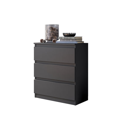 GABRIEL - Cassettiera con 3 cassetti - Credenza da ingresso e camera da letto - Grigio Antracite