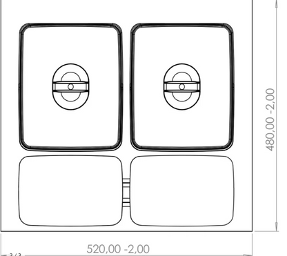 Pattumiera differenziata per cassetto sottolavello - 2x15L - mobile 60 cm - Antracite (2)