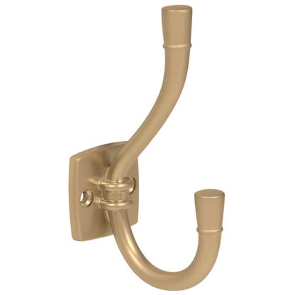 Gancio Appendiabiti Moderno Doppio 115mm - Oro Opaco