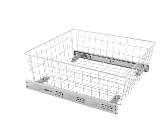 Cestello estraibile per cucina con guide H45 estrazione totale - Cromo