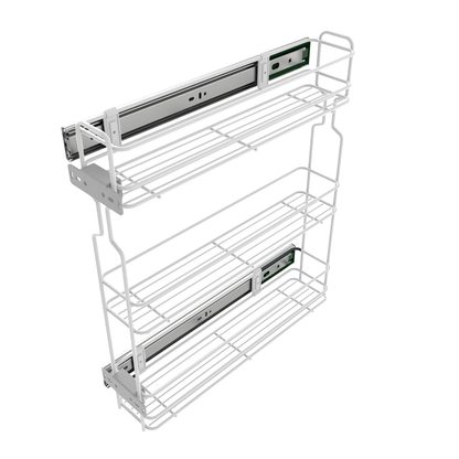 Cestello estraibilie per cucina 20cm - 3 ripiani - Bianco