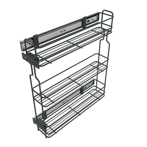 Cestello estraibilie per cucina 15cm - 3 ripiani - Antracite