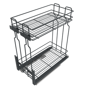 Cestello estraibilie per cucina 30cm - 2 ripiani - Antracite
