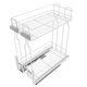 Cestello estraibilie per cucina 40cm - 2 ripiani - Bianco