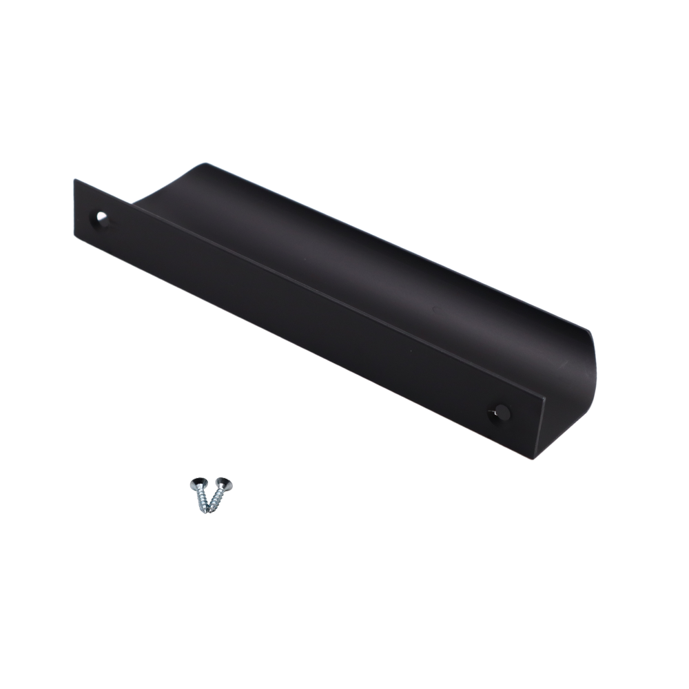 Maniglia per Mobili a profilo tondo Nero Opaco - 128mm (Lunghezze totali 148mm)