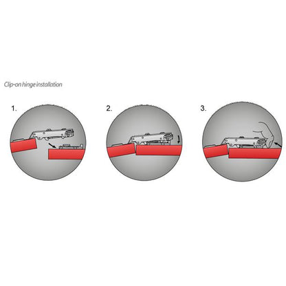 110° Cerniera per mobili ammortizzate, H2 con EURO Viti, Porte parallele Furnica 