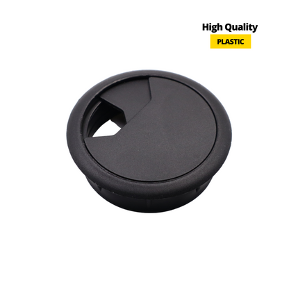 Passacavo in plastica per scrivania Ø60mm - Nero
