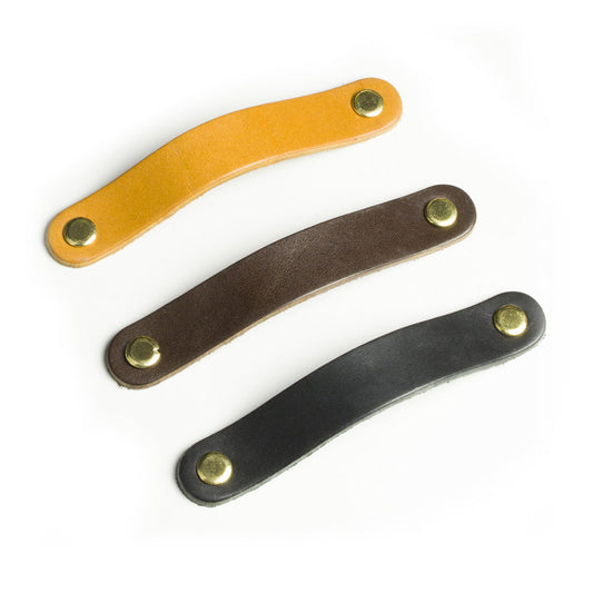 Maniglia in pelle arrotondato 96mm - 128mm