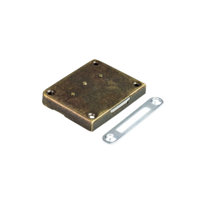 Serratura per mobili 35x60mm - Oro antico