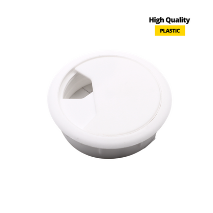Passacavo in plastica per scrivania Ø60mm - Bianco