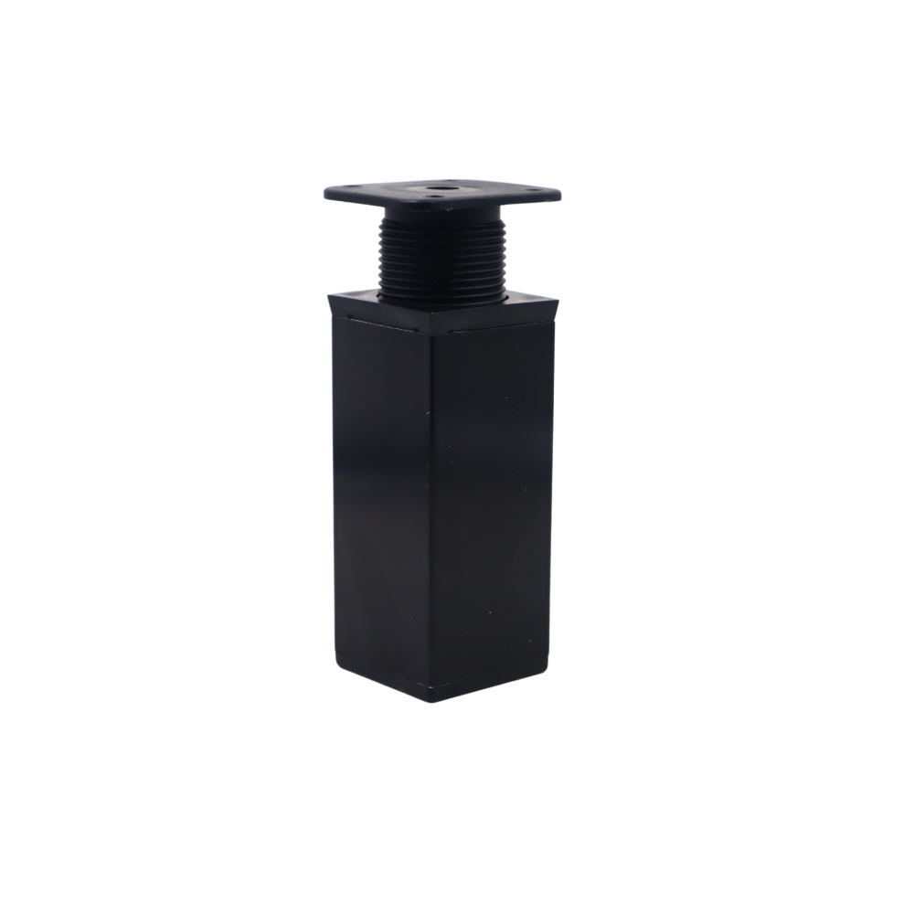 Piedini per Mobili regolabili 40x40mm - Altezza 100mm - Nero