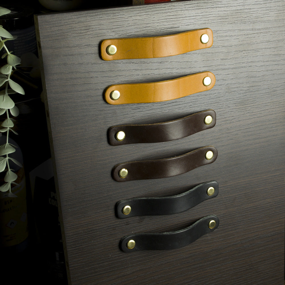 Maniglia in pelle rettangolare 96mm - 160mm (10) – Furnica