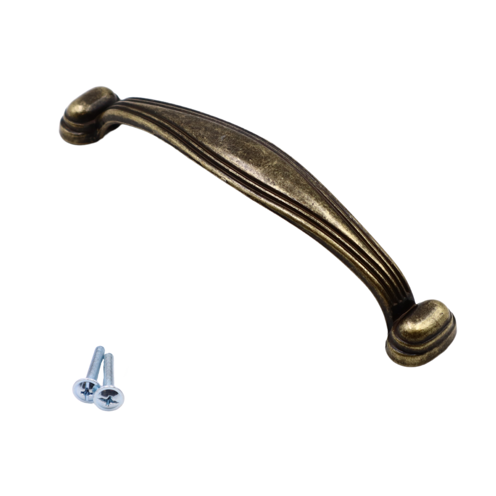 Maniglia per mobili antichi L96mm, Ottone antico