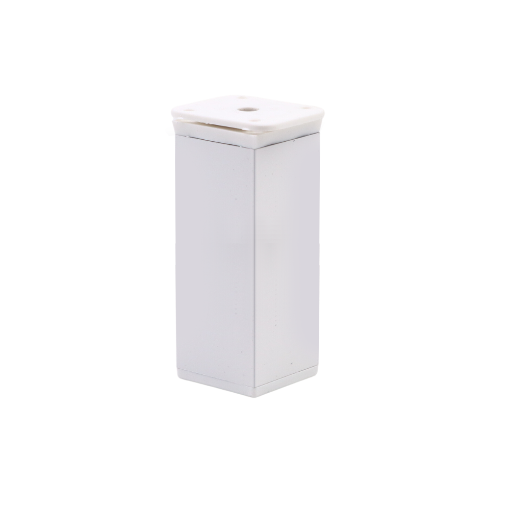 Piedini per Mobili regolabili 40x40mm - Altezza 100mm - Bianco