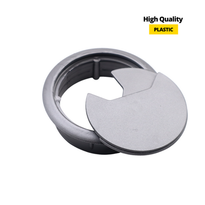 Passacavo in plastica per scrivania Ø60mm - Metallico