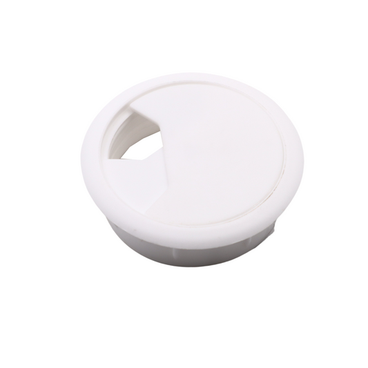 Passacavo in plastica per scrivania Ø60mm - Bianco