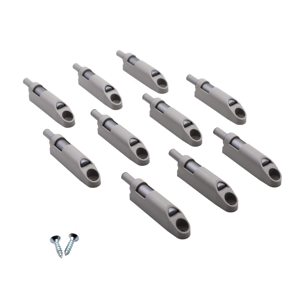 Push Pull per Ante Grigio + adattatore (10 pezzi)