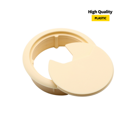 Passacavo in plastica per scrivania Ø60mm - Creme