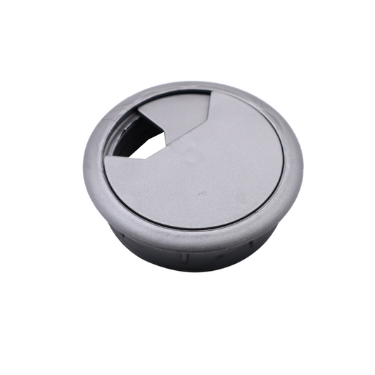 Passacavo in plastica per scrivania Ø60mm - Metallico