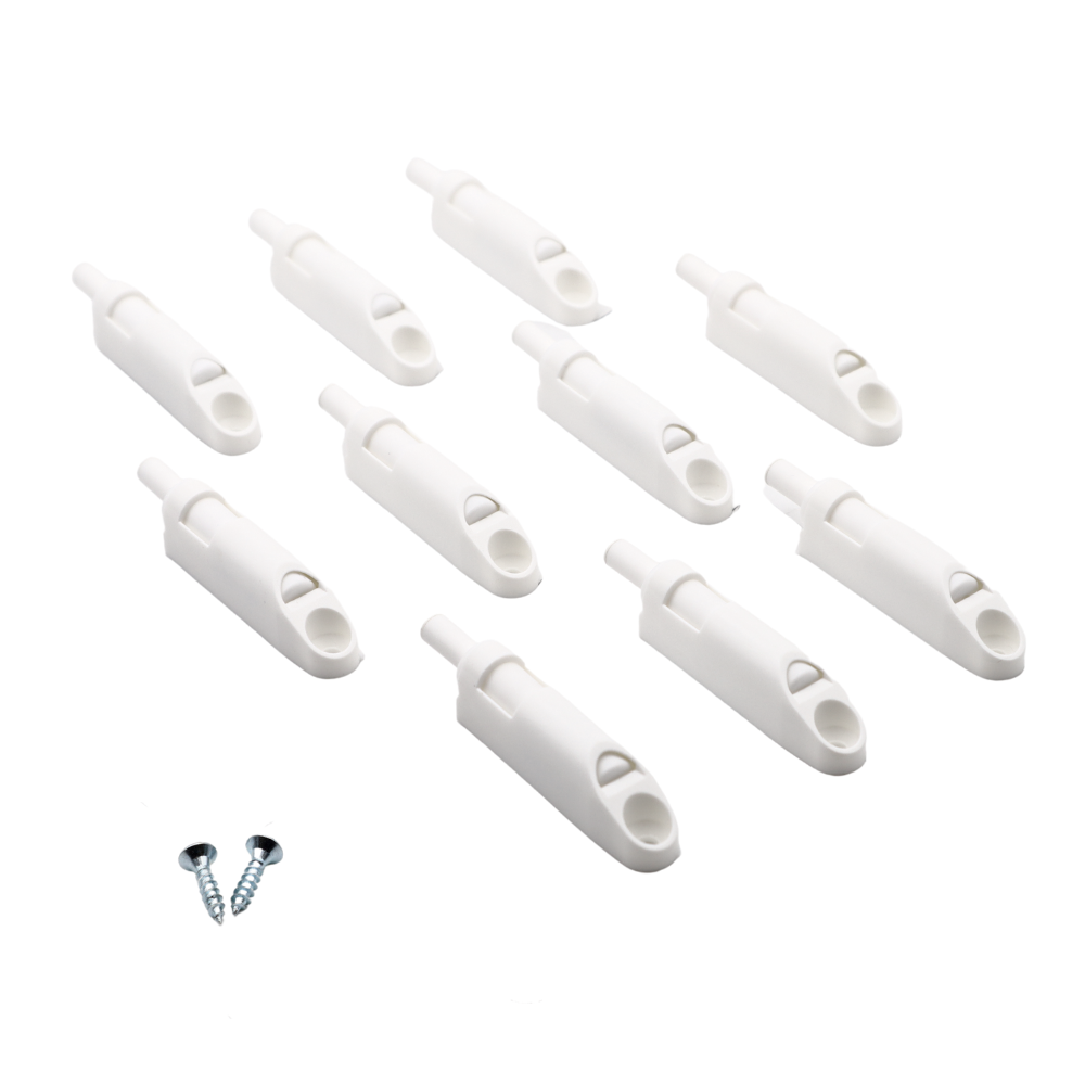 Push Pull per Ante Bianco + adattatore (10 pezzi)