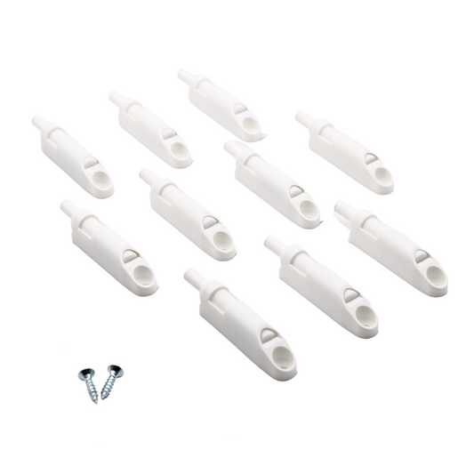Push Pull per Ante Bianco + adattatore (10 pezzi)