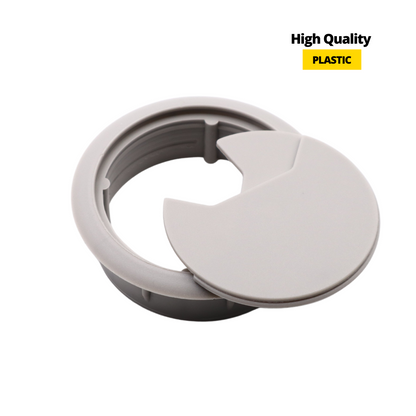 Passacavo in plastica per scrivania Ø60mm - Grigio
