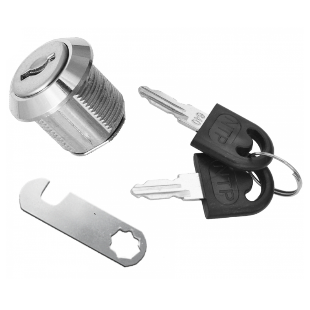 Serratura per cassetta postale con gancio a camma 19x16mm, Cromo