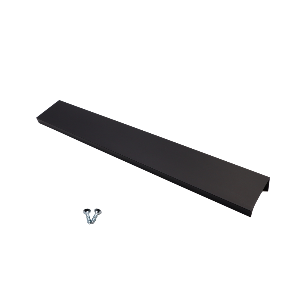 Maniglia per Mobili in Alluminio Nero - 256mm (Lunghezze totali 276mm)