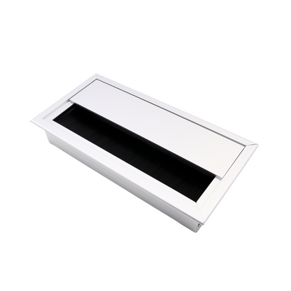 Passacavo rettangolare in alluminio 160x80mm - Argento