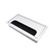 Passacavo rettangolare in alluminio 160x80mm - Argento "Wave" – Furnica